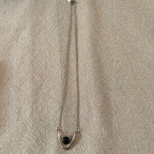 *Lowest Price*Sterling Silver & Onyx Necklace